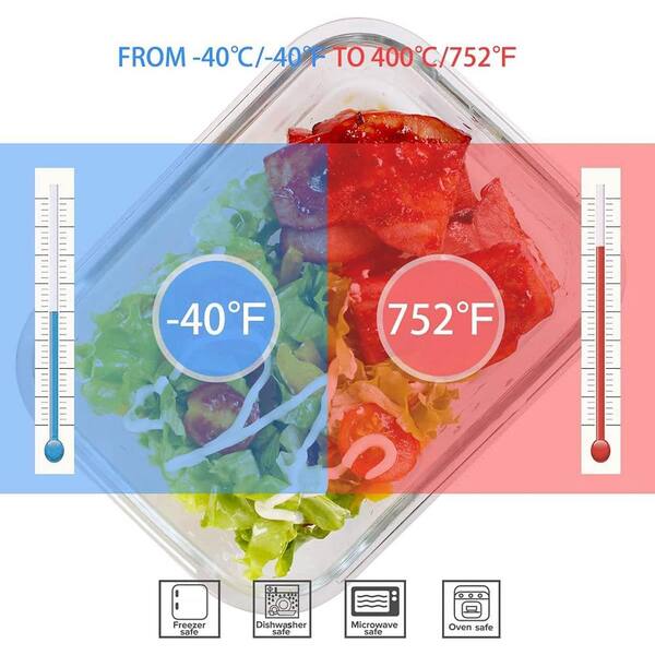 Aoibox 40-Piece Food Storage Containers with Lids Airtight 100% Leakproof  Plastic Meal-Prep Containers 20 Containers 20 Lids SNPH002IN368 - The Home  Depot