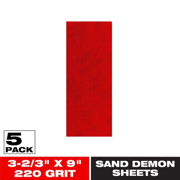 1/3 Sheet 220-Grit SandNET Reusable Hand Sanding Sheets