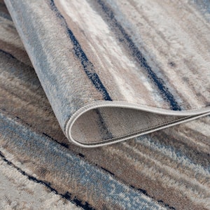 2 ft. x 10 ft. Havana Blue Traditional Runner Rug Distressed -2 ft. x 3 in. x 10 ft.