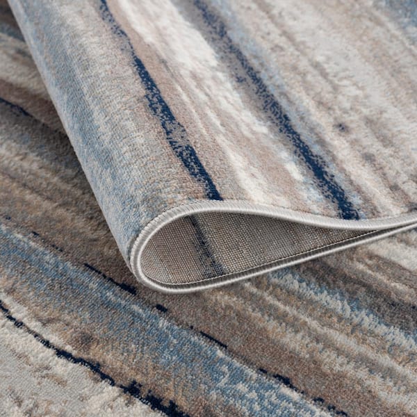 5 ft. x 8 ft. Havana Blue Traditional Distressed Area Rug - 5 ft. x 3 in. x 7 ft. x 7 in.