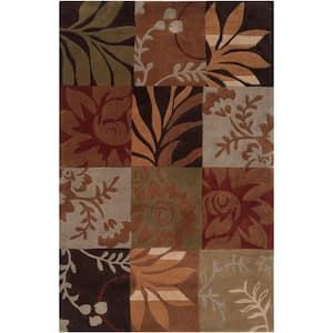 Equinox Rust and Green 9 ft. x 12 ft. Area Rug
