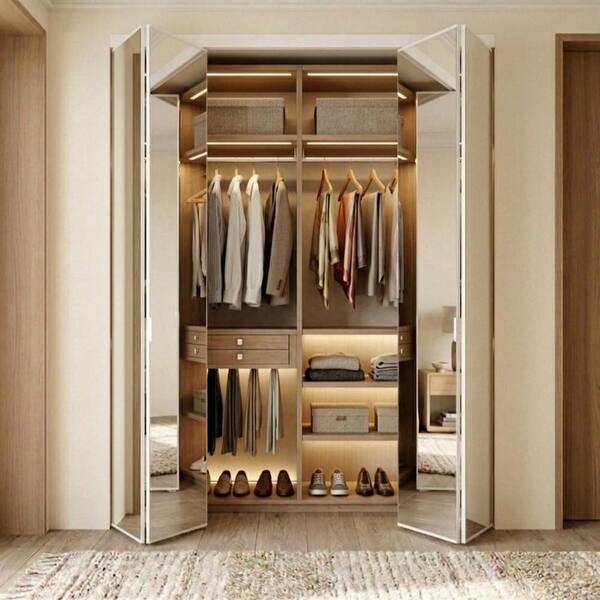 Impact Plus 54 in. x 96 in. Polished Edge Mirror Solid Core MDF