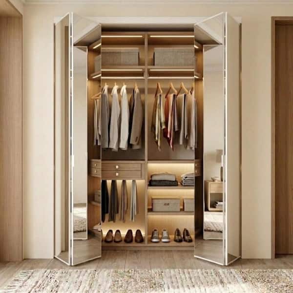 Impact Plus 59 in. x 80 in. Polished Edge Mirror Solid Core MDF