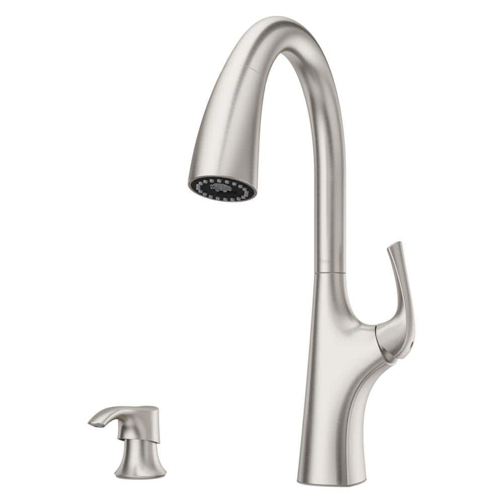 Spot Defense Stainless Steel Pfister Pull Down Kitchen Faucets F 529 7lrrgs 64 1000 
