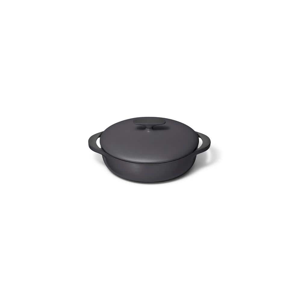 Charcoal Enameled Cast Iron Braiser with Lid, 3.5 Qt