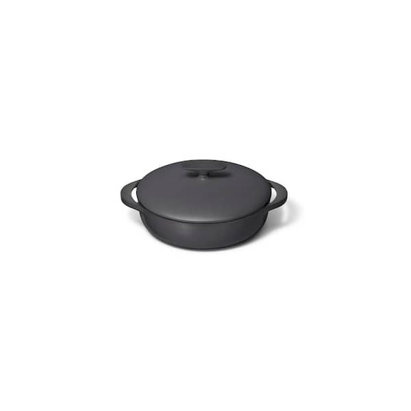 CARAWAY HOME 3.5 Qt. Charcoal Cast Iron Braiser with Domed Lid