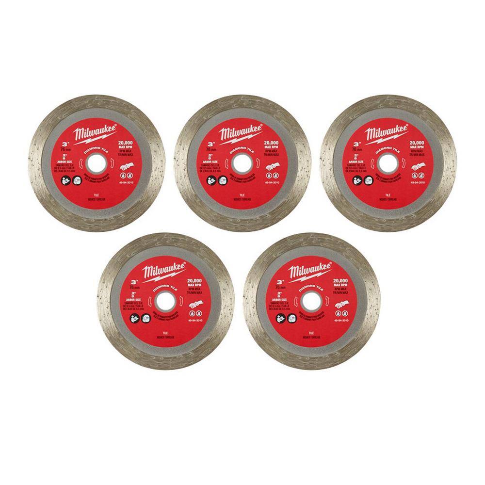 3 in. Diamond Tile Blade (5-Pack) price history on PriceWatchPro