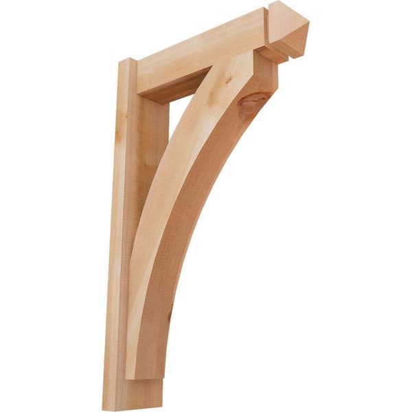 Ekena Millwork 6 in. x 32 in. x 20 in. Western Red Cedar Thorton Arts and Crafts Smooth Outlooker