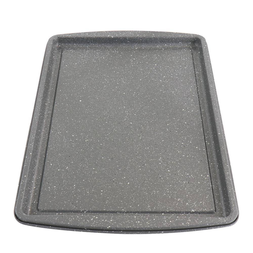 Oster 3-Piece Gray Speckle Carbon Steel Non-Stick Cookie Sheet Set