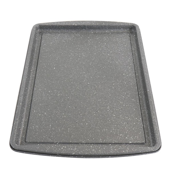 3-Piece Carbon Steel Cookie Sheet Set in Greystone