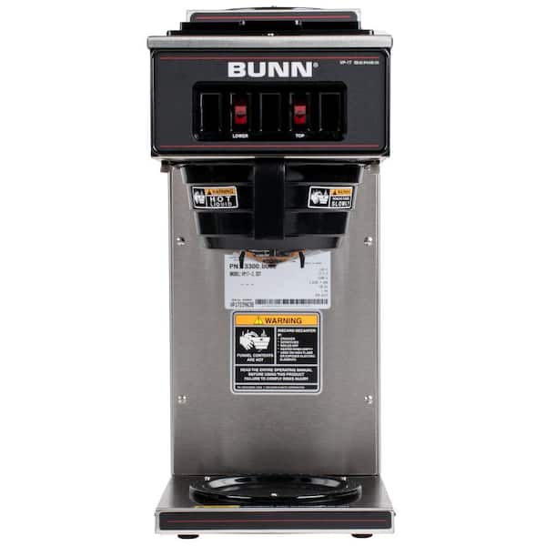 Bunn Commercial 12-Cup Black Stainless Steel Drip Coffee Maker with 3 Warmers