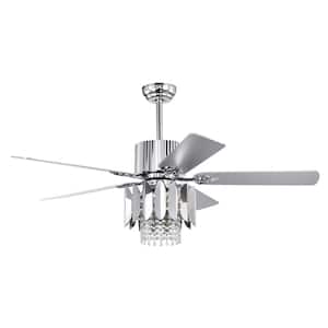 52 in. Indoor Chrome standard Ceiling Fan with 5 Blades