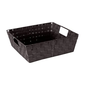 5 in. H x 15 in. W x 13 in. D Brown Fabric Cube Storage Bin