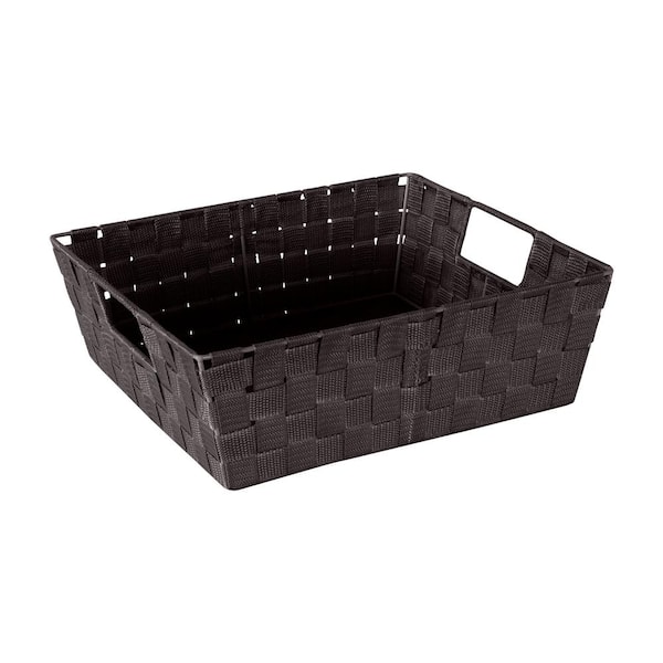 SIMPLIFY 5 in. H x 15 in. W x 13 in. D Brown Fabric Cube Storage Bin