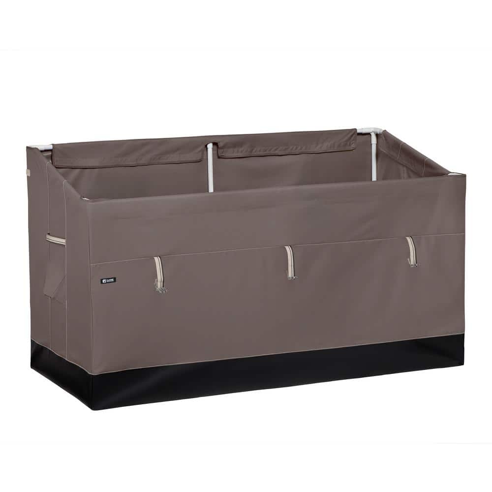 Taupe and Black 162 Gallon Weatherproof Plastic Deck Box