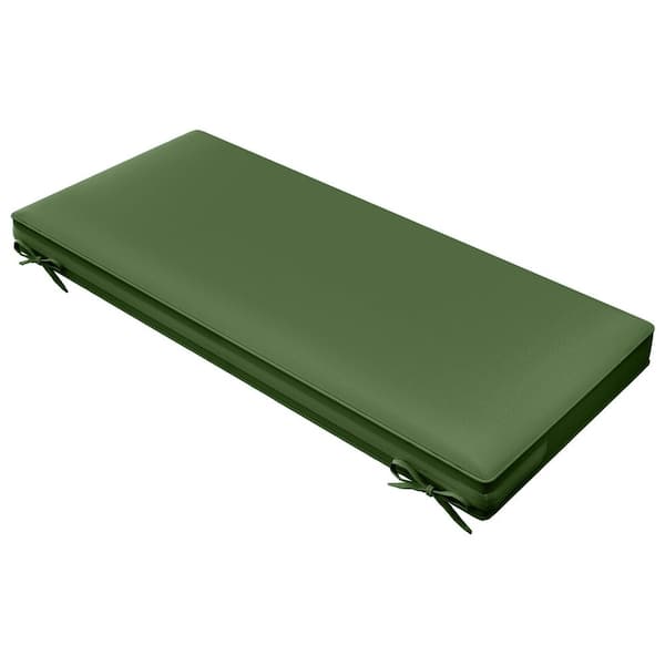 Unbranded 48 in. x 18 in. x 3 in. Dark Moss Green Rectangular Outdoor Bench/Settee Patio Cushion