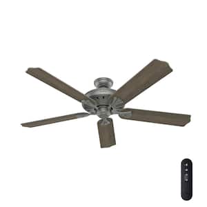 Royal Oak 60 in. Indoor Matte Silver Ceiling Fan with Remote Control For Bedrooms