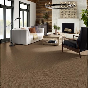 Sicily - Canyon - Brown 15 ft. 46.8 oz. SD Nylon Pattern Installed Carpet