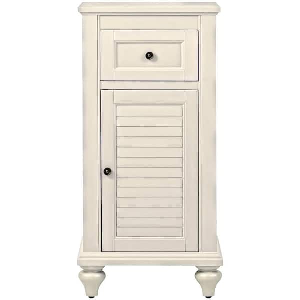 Home Decorators Collection Hamilton 35 in. H x 17 in. W x 15 in. D Bathroom Linen Storage Cabinet in Ivory