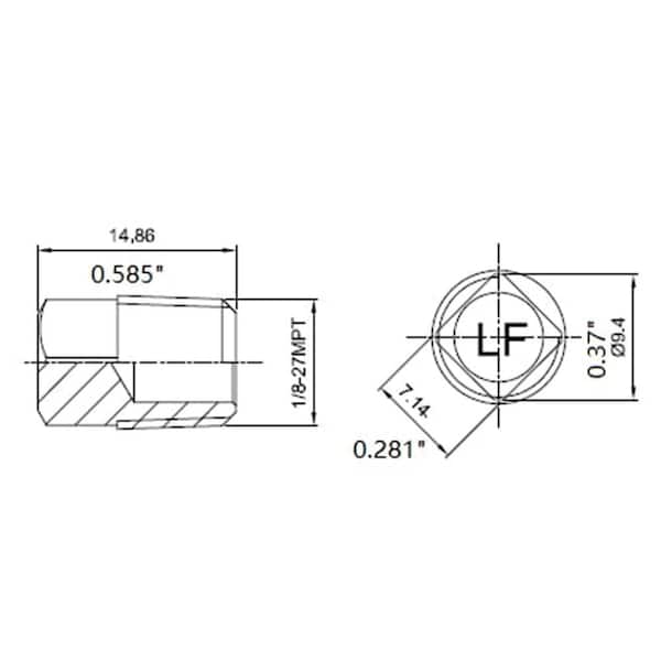1/8 in. MIP Brass Plug Fitting