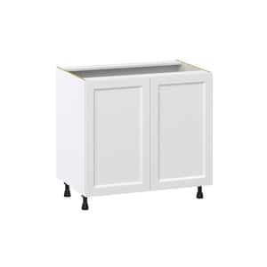 Alton 36 in. W x 24 in. D x 34.5 in. H Painted White Shaker Assembled Sink Base Kitchen Cabinet with Full High Doors