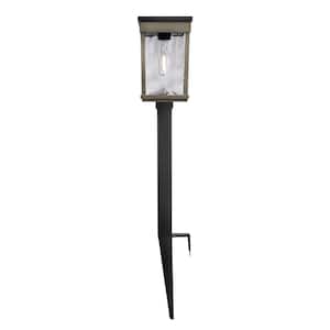 20 Lumens Black and Grey Integrated LED Weather Resistant Outdoor Solar Path Light