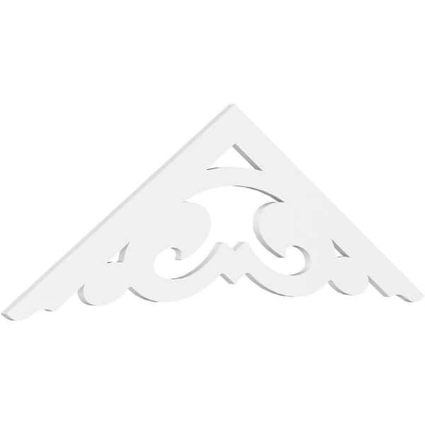 Ekena Millwork 1 in. x 72 in. x 24 in. (8/12) Pitch Preston Gable Pediment Architectural Grade PVC Moulding