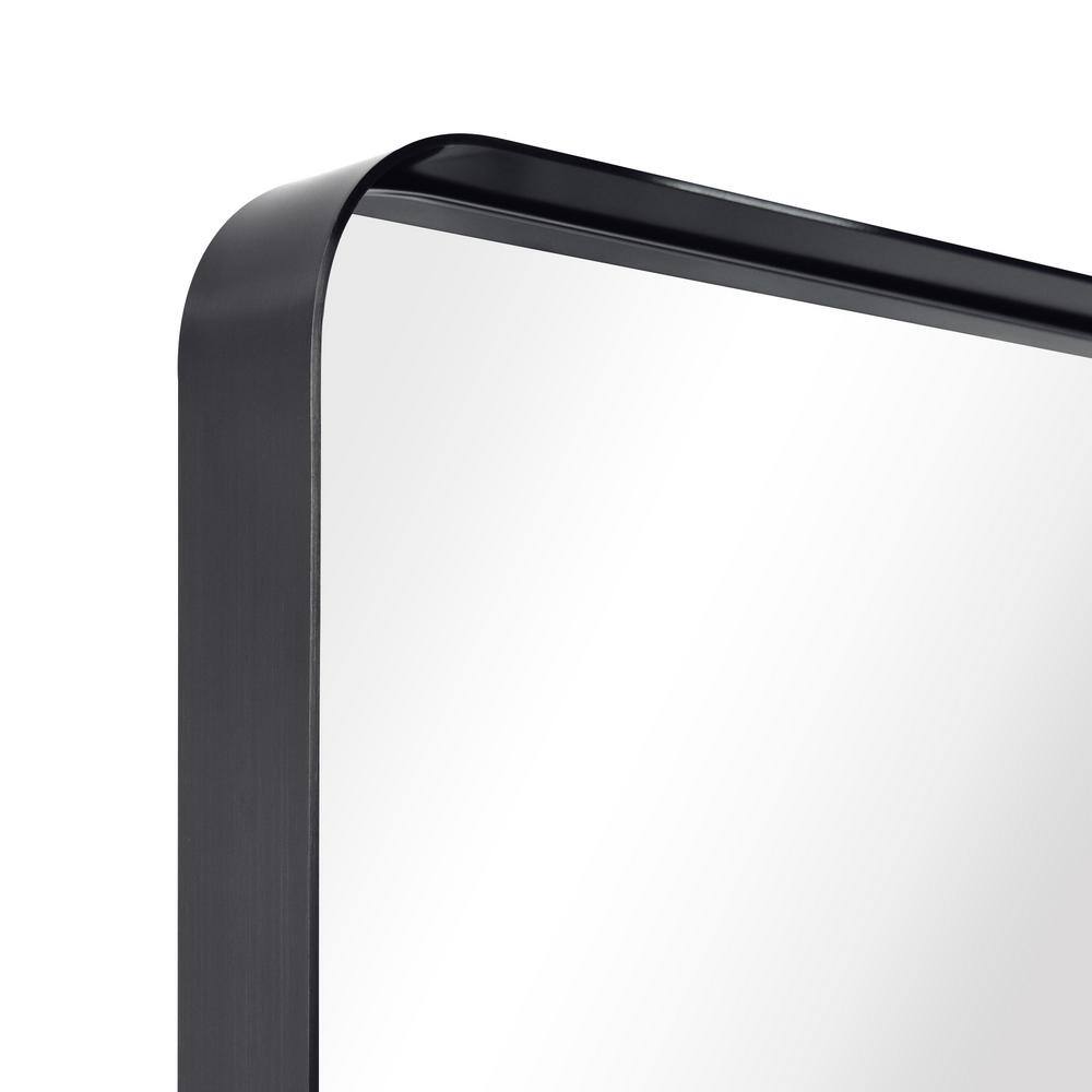 Sleek Silver Stainless Steel 24" x 36" Rectangular Wall Mirror