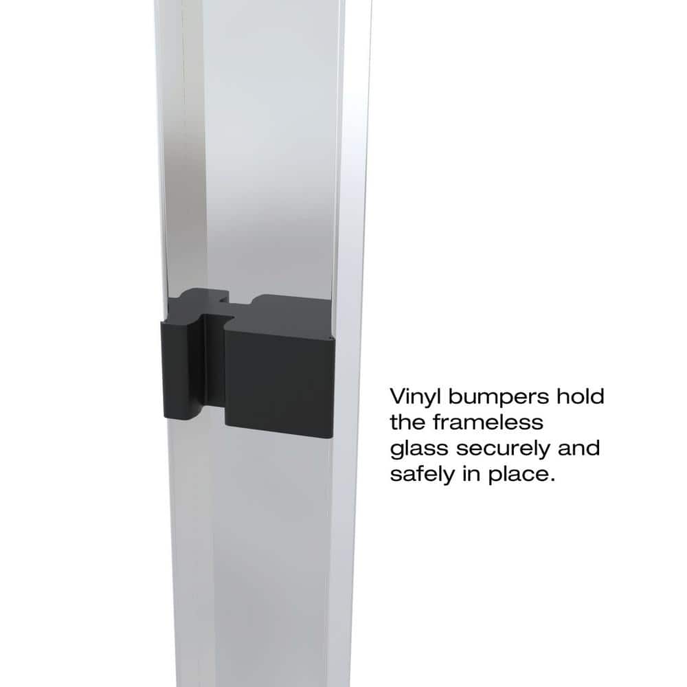Classic 60" Chrome Semi-Frameless Sliding Shower Door