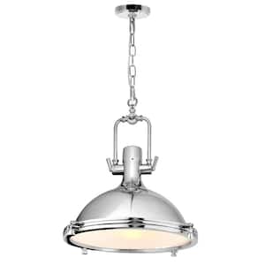 Show 1 Light Down Pendant With Chrome Finish