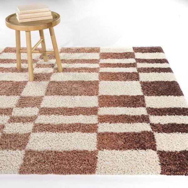 Hayward Pink 8 ft. x 10 ft. Geometric Area Rug