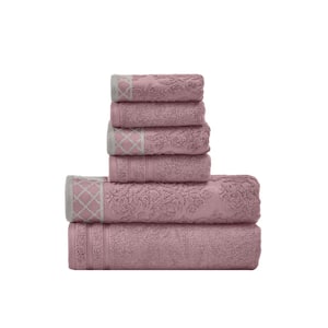 Allure 6-piece Artesia Damask Reversible Jacquard Bath Towel Set