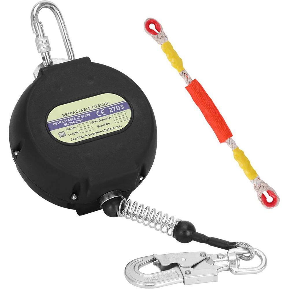 30 ft. Self Retracting Lifeline with Shock Absorber No Tangle Fall Protection Retractable Lanyard Galvanized Steel Cable price history on PriceWatchPro