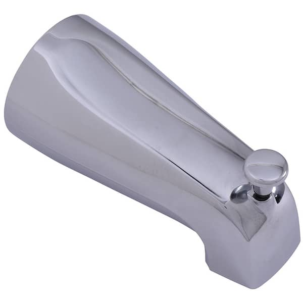 EZ-FLO Adjustable Zinc Bathtub Diverter Spout – Chrome Finish, 1/2" Or 3/4" IPS Inlet, Universal Fit