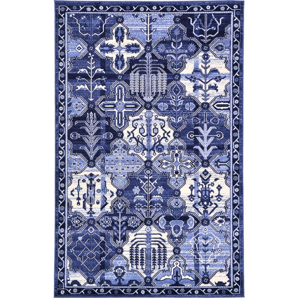 La Jolla Cathedral Blue 5' 0 x 8' 0 Area Rug price history on PriceWatchPro