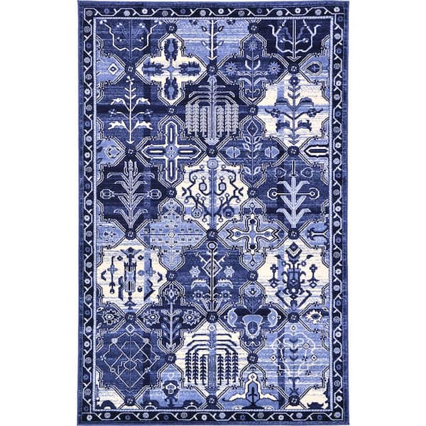 La Jolla Cathedral Blue 5' 0 x 8' 0 Area Rug