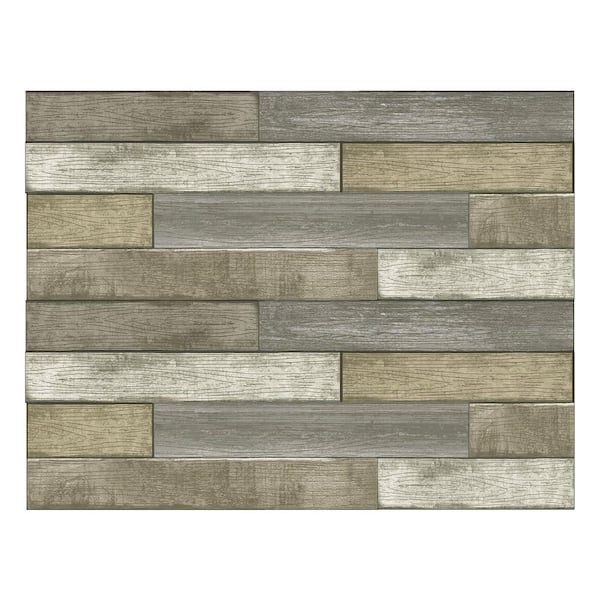 WallPops Brown Wood Planks Wall Decal