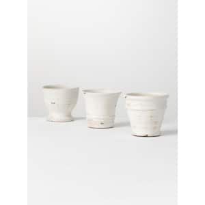 5" Glazed Ceramic Pot (Set of 3)