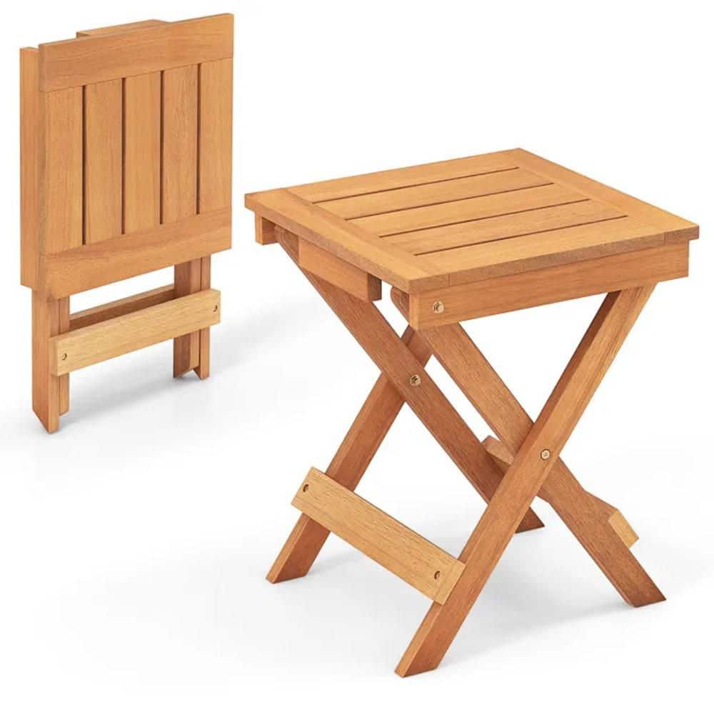 14 Inch Compact Folding Side Table with Slatted Tabletop price history on PriceWatchPro