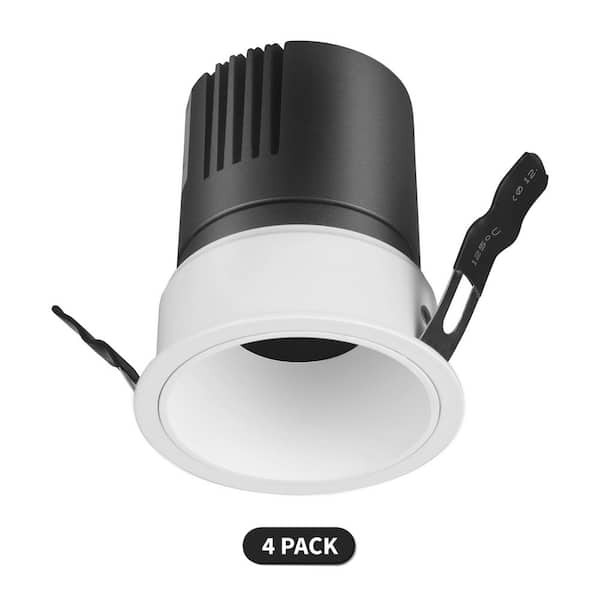 Architectural Series 3 in. General Lighting Integrated LED Canless Recessed Light with Adjustable CCT (4-Pack)