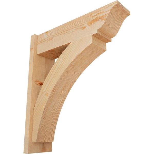 Ekena Millwork 8 in. x 30 in. x 26 in. Thorton Traditional Smooth Douglas Fir Outlooker