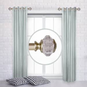 Chaste 1" dia. Curtain Rod 12-20 inch long (Set of 2) - Light Gold