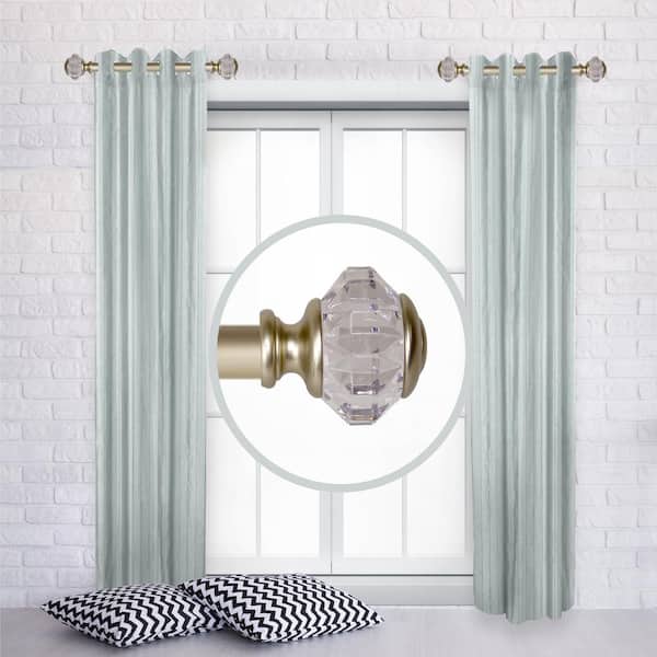Unbranded Chaste 1" dia. Curtain Rod 12-20 inch long (Set of 2) - Light Gold