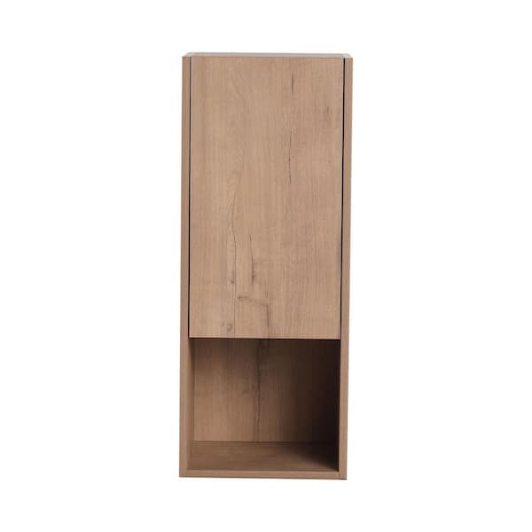 12 in. W x 10 in. D x 30 in. H Brown Imitative Oak Linen Cabinet