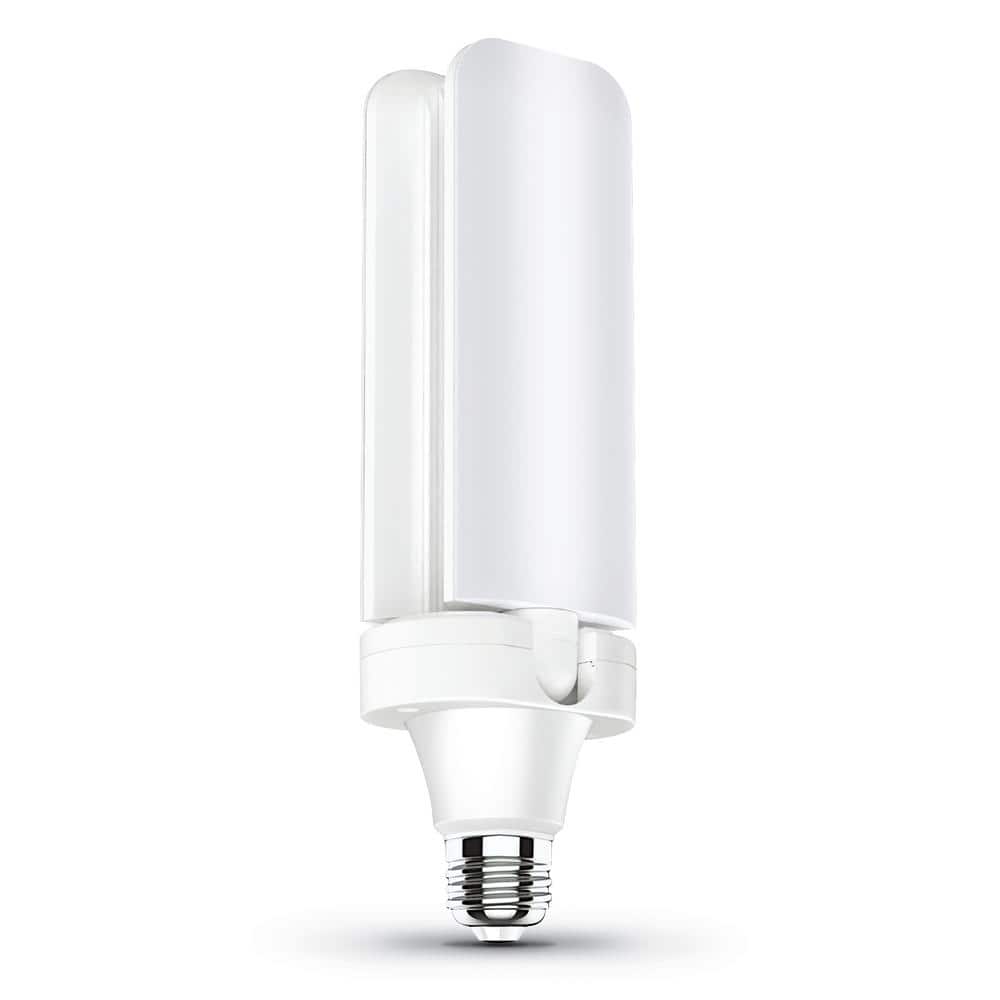 Daylight (1-Bulb) Feit Depot Light ADJ2600/5K/LED Indoor Electric Home 150-Watt Foldable Bulb, The Equivalent LED 2-Panel - 5000K Garage