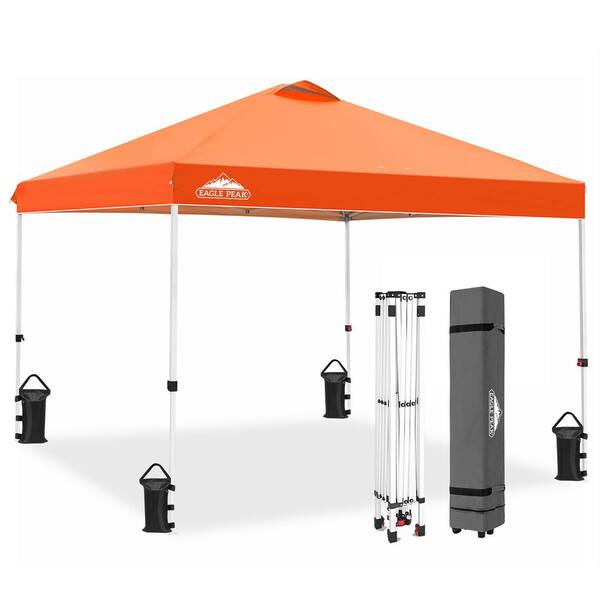 Eagle Peak 10 Ft. X 10 Ft. Pop Up Canopy Tent Instant Outdoor Canopy 