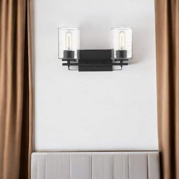 9.5 in. Clear Indoor Hardwired Sconce with No Bulbs Included