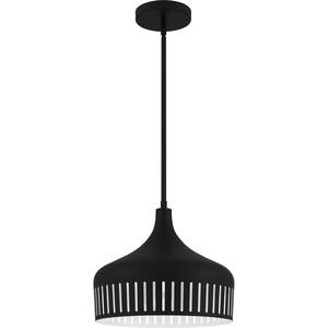 Keagan 100-Watt 1-Light Matte Black Pendant Light