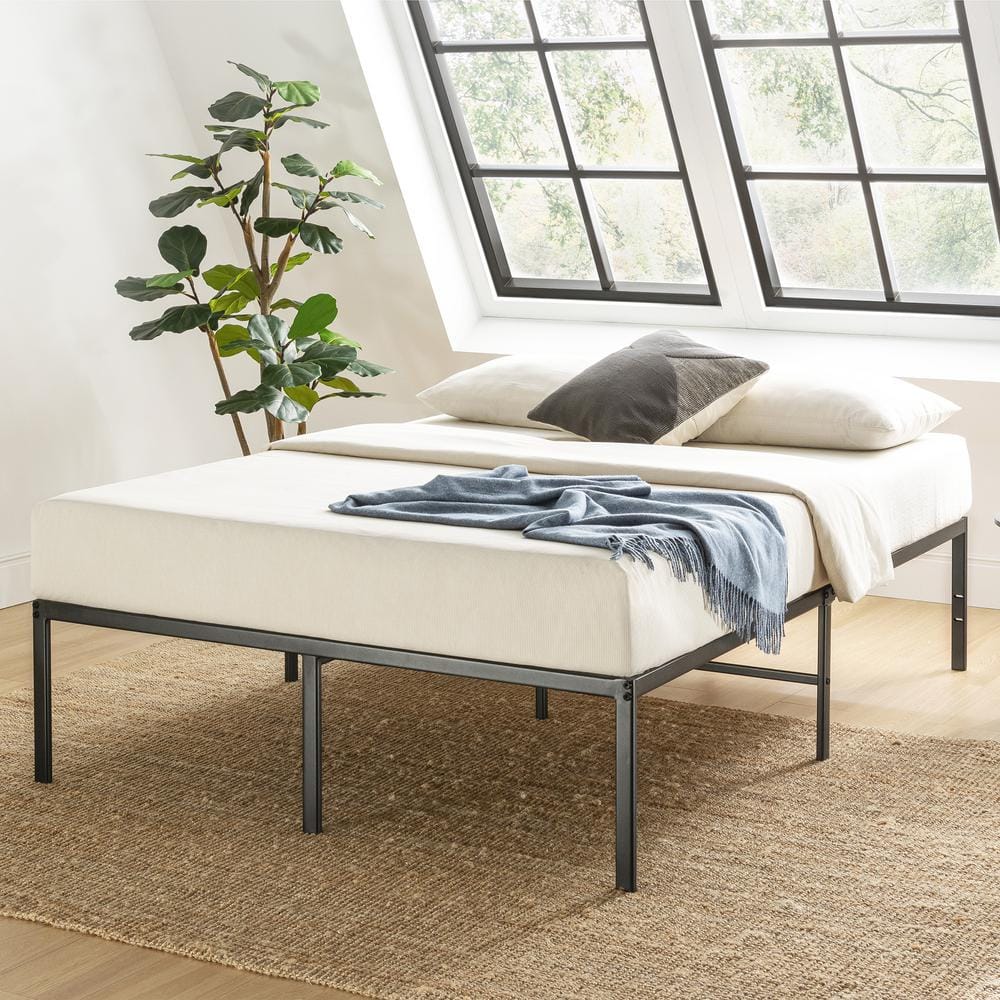 best price mattress Black Metal Frame Full Platform Bed with Heavy Duty