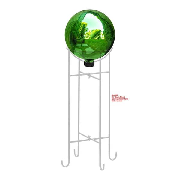 Alpine Corporation - 10 in. Diameter Indoor/Outdoor Glass Yard Decoration, Gazing Ball Green